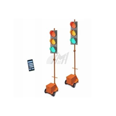 Мобильные светофоры Т.1.1 200 мм по таймингу - комплект 2 шт. - синхрон. по GPS/Глонасс + 2 тележки  в Ессентуках